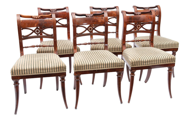 A set of 6 Biedermeier chairs