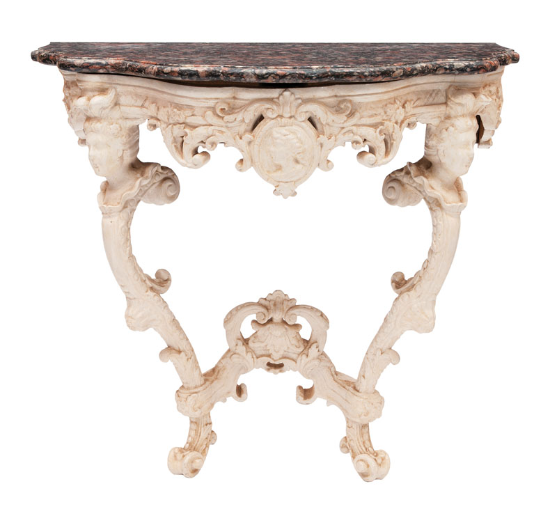 A coloured Napoleon III console table