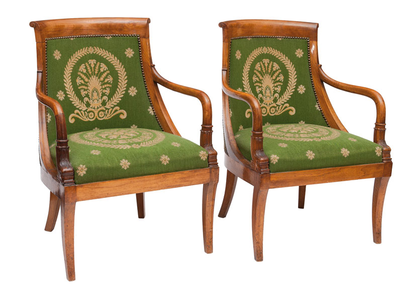 A pair of classic amrchairs