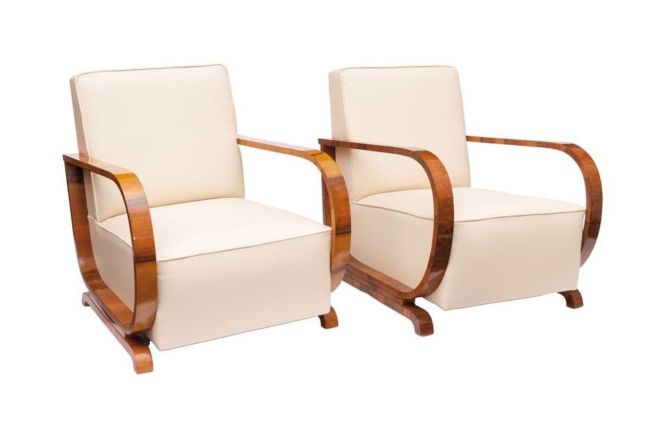 A pair of Art Deco armchairs