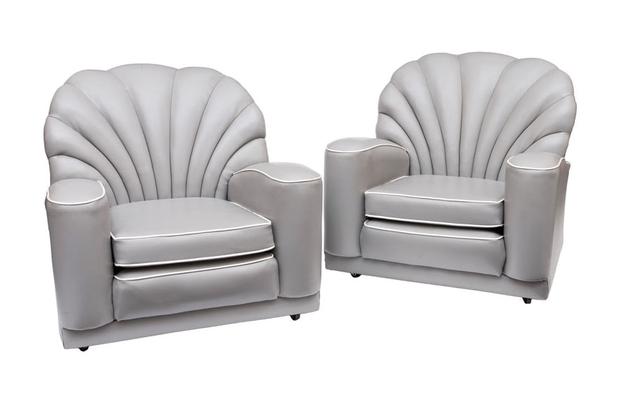 A pair of Art Deco club chairs