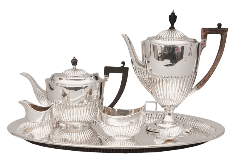 A classical coffee and tea service