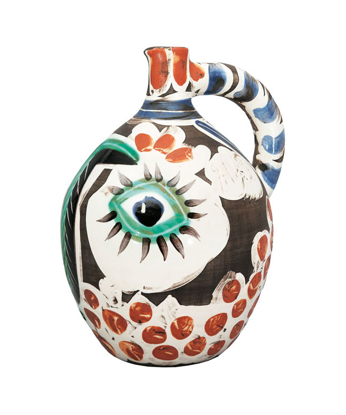 A ceramic jug 'Visage au nez noir'