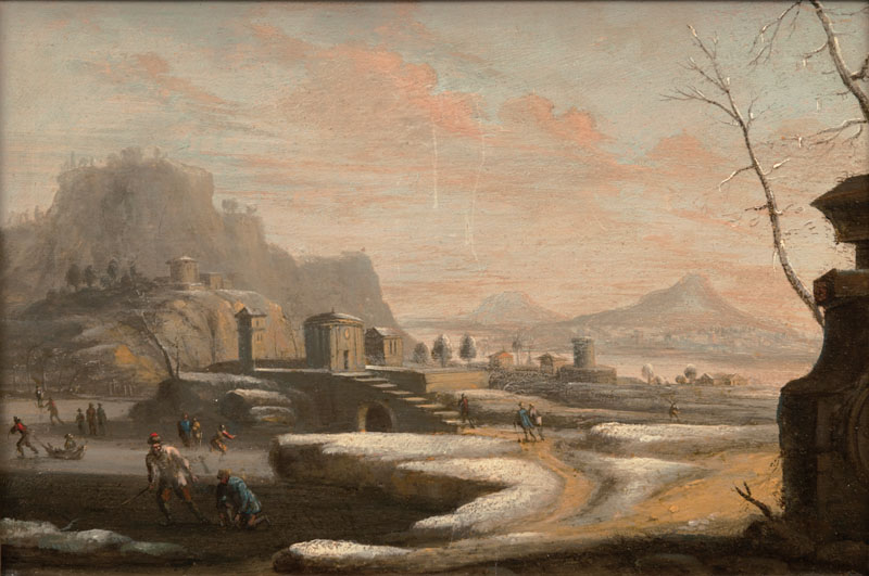 Ideal Landscape with Skaters