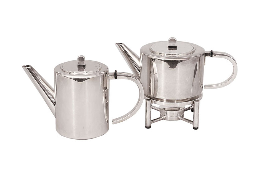 A modern tea and coffee pot with warmer 'Alta'