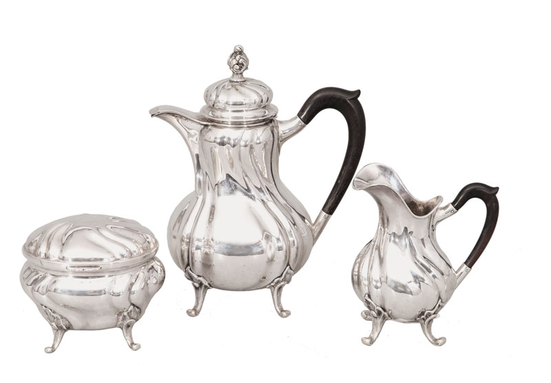 Weinranck & Schmidt, gegr. 1889 in Hanau - A coffee service in Baroque style A coffee service in Baroque style