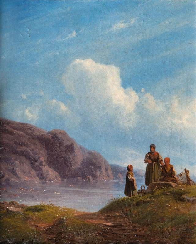 Georg Emil Libert - Fisher Women on the Beach Fisher Women on the Beach