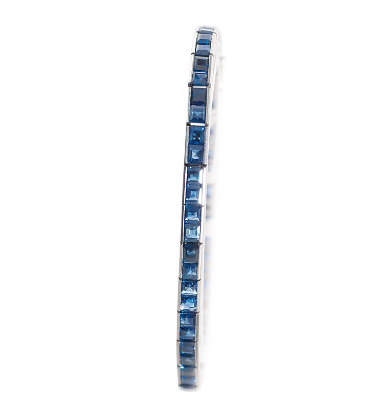 A sapphire rivière bracelet