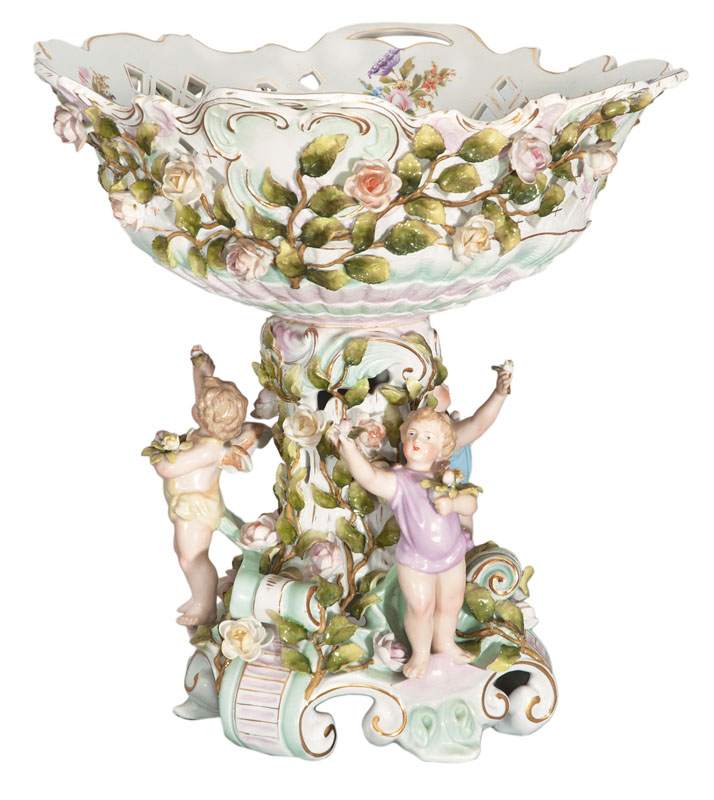 A large centrepiece with putti
