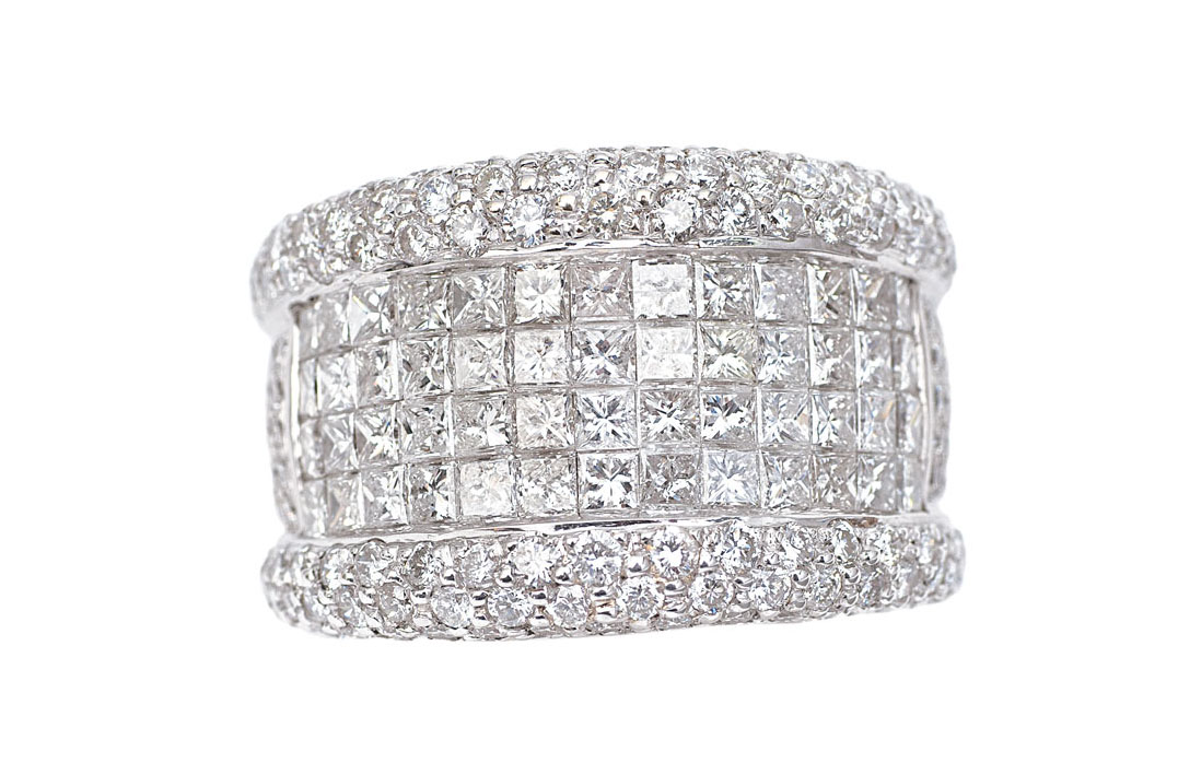 A high carat diamond ring