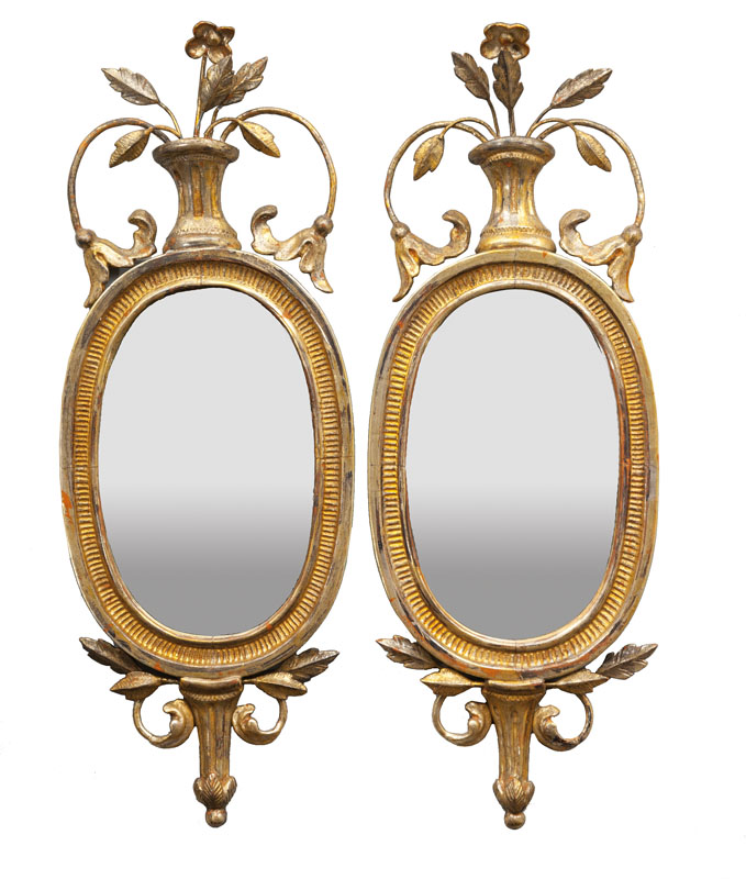 A rare pair of Louis Seize mirrors