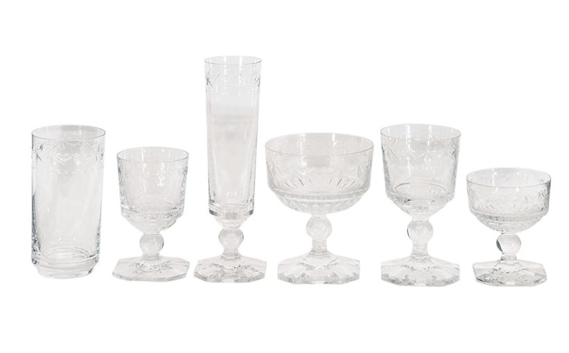 A set of glasses with Kurland decoration