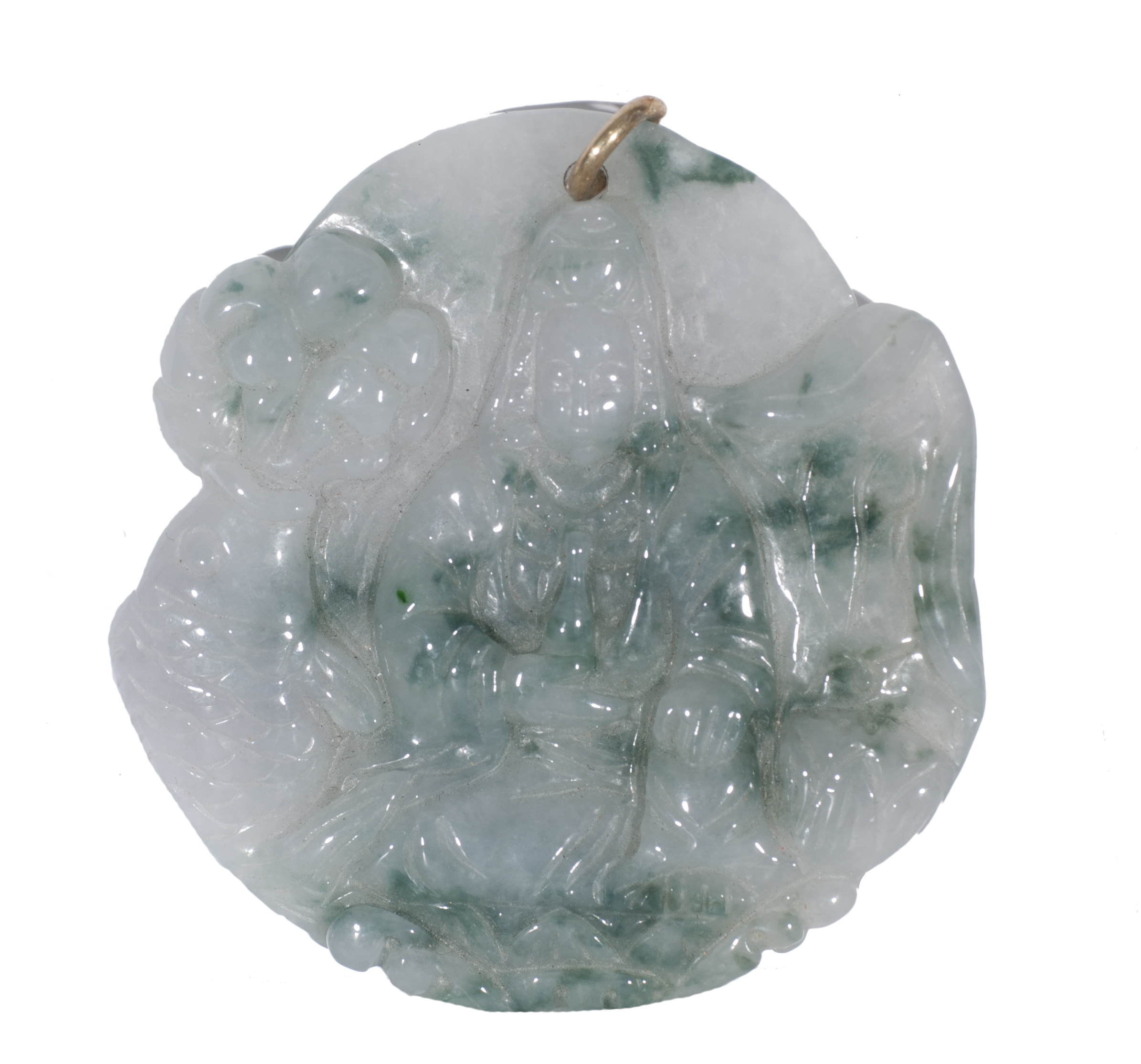 A set of 4 jade pendants - image 2