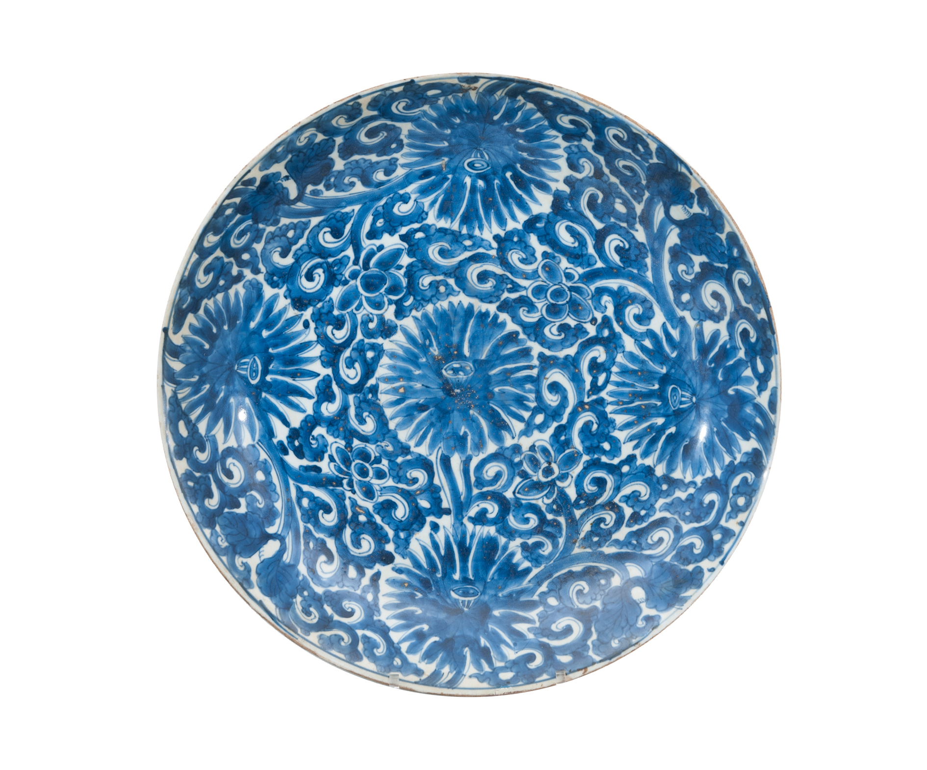 A large plate with chrysanthemum flowers - image 2