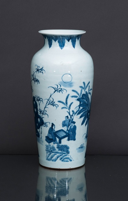 A rouleau vase with sages