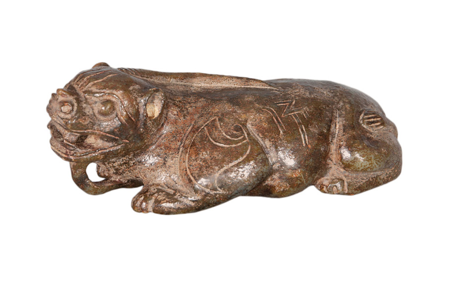 A soapstone carving of archaic mythical beast