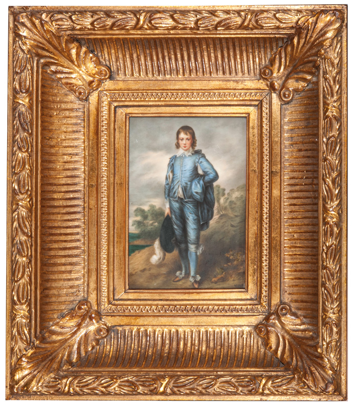 A fine porcelain plaque after Gainsborough's 'The Blue Boy' - image 2