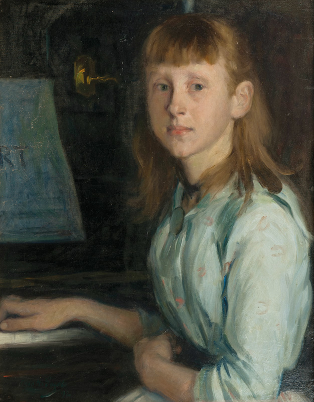 Marie Schumann am Klavier