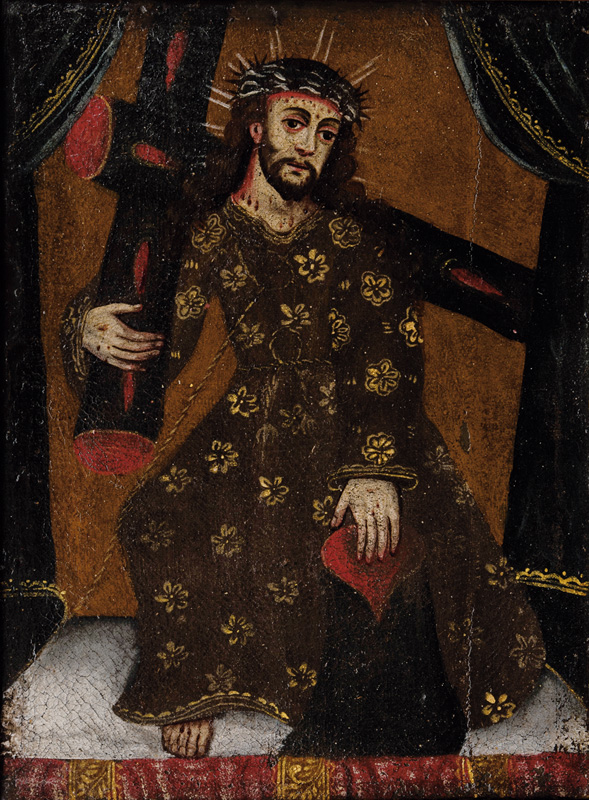 Schule von Cuzco, 18. Jh. - Christus trägt das Kreuz Christus trägt das Kreuz