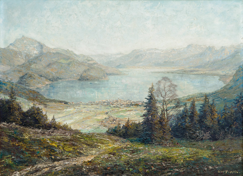 Early Spring at the Wolfgangsee with View over St. Ilgen
