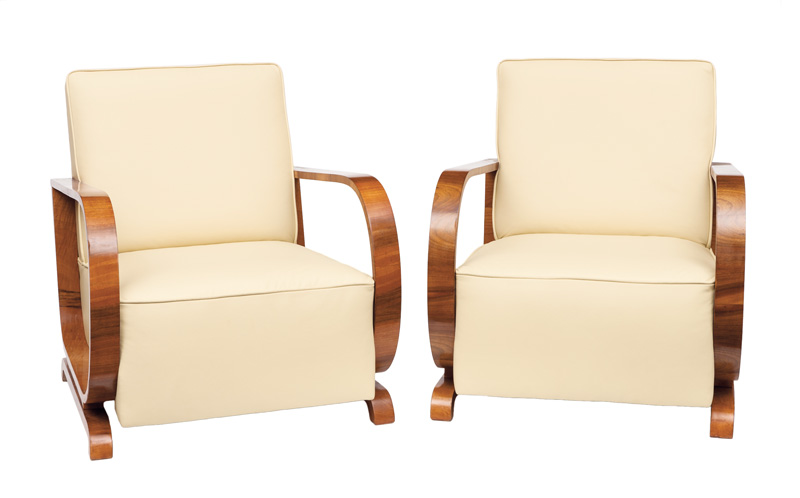 A pair of Art Deco armchairs