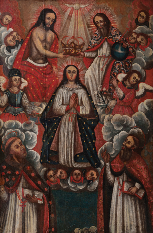 Schule von Cuzco, 18. Jh. - Marienkrönung Marienkrönung