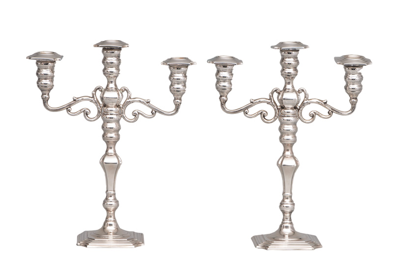 A pair if candlesticks in the style of Baroque