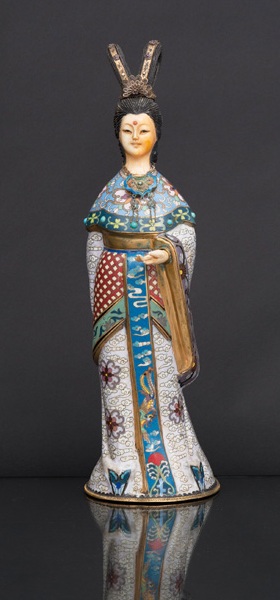 Cloisonné-Figur 'Hofdame'