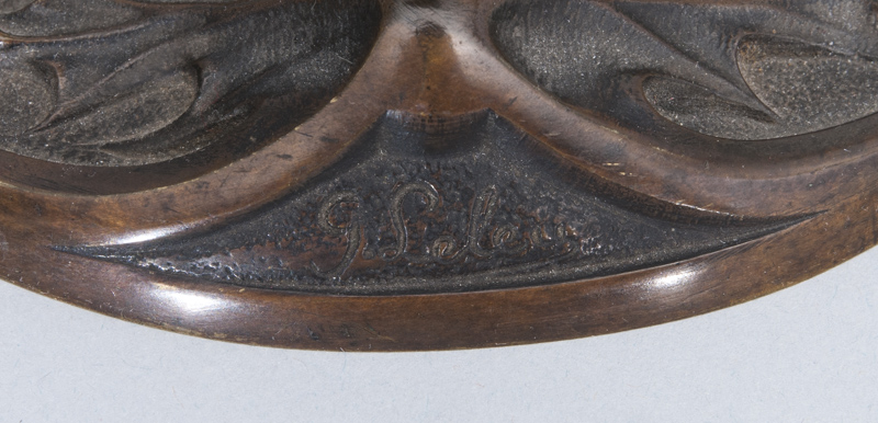 An Art Nouveau lamp foot with thistel - image 2