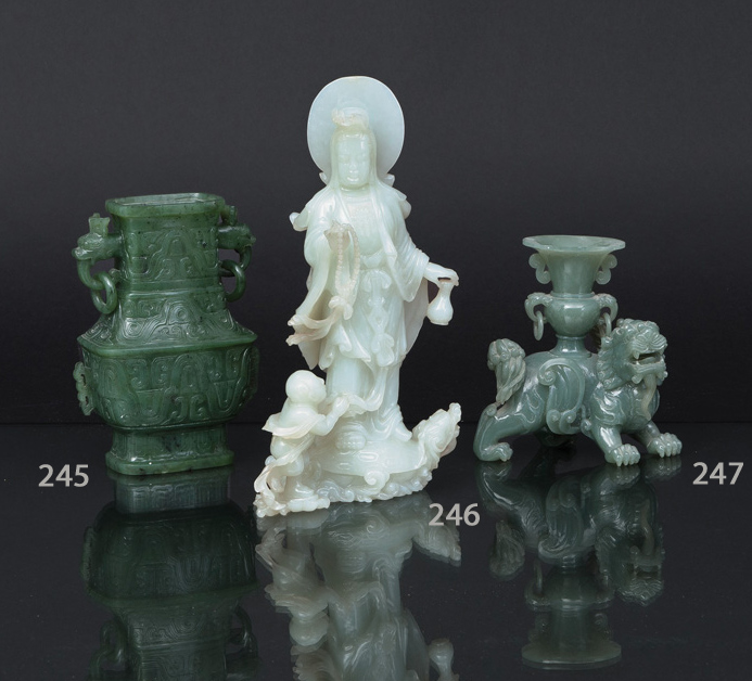 A fine jade carving in the shape of a Qilin