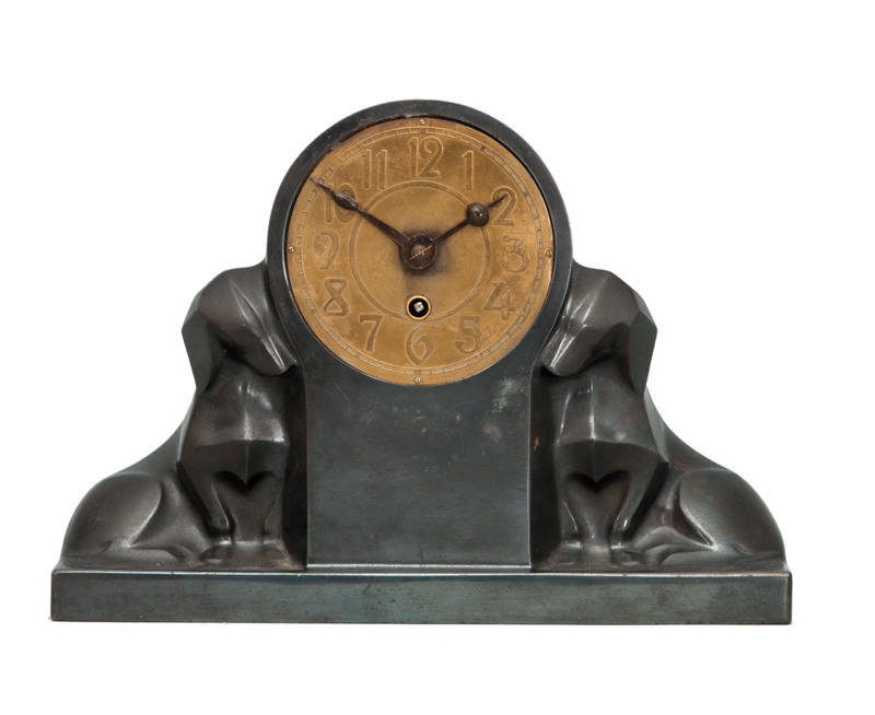 An art Nouveau table clock