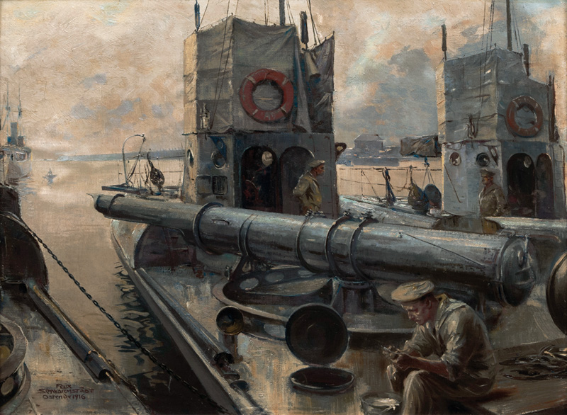 Torpedoboot im Hafen von Ostende