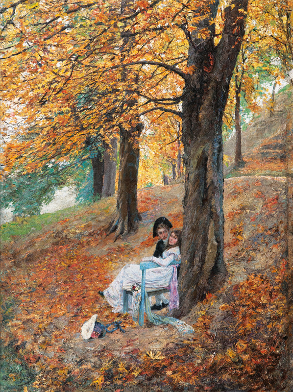 Lovers in an autumnal Park
