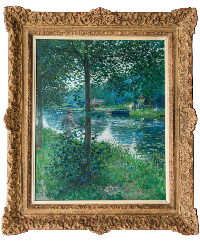 Sunlit Landscape with Angler - image 2