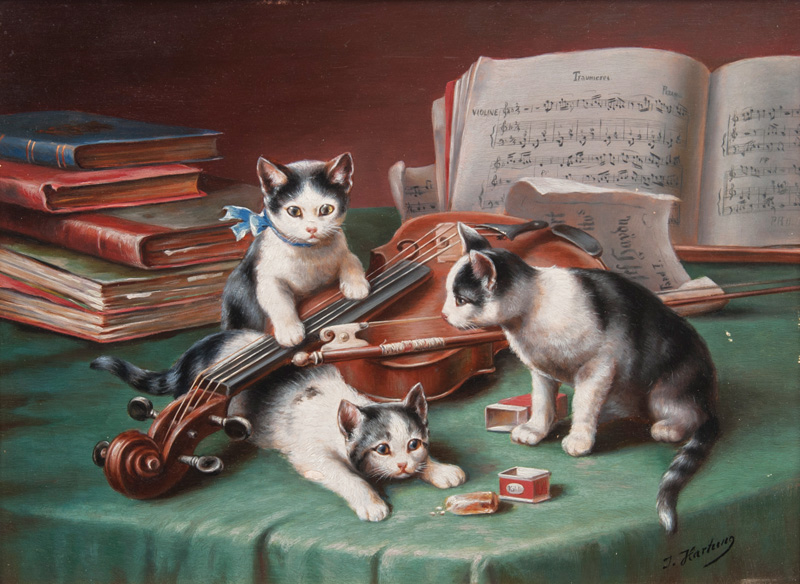 Kätzchen und Violine