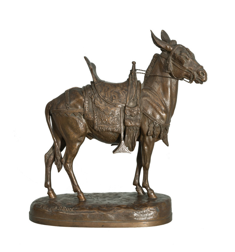 Bronze-Figur 'Âne Marocain - Marokkanischer Esel'