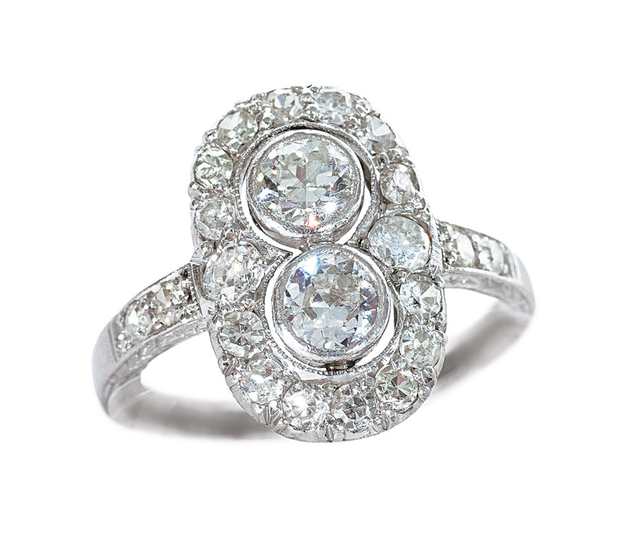 An Art Nouveau diamond ring