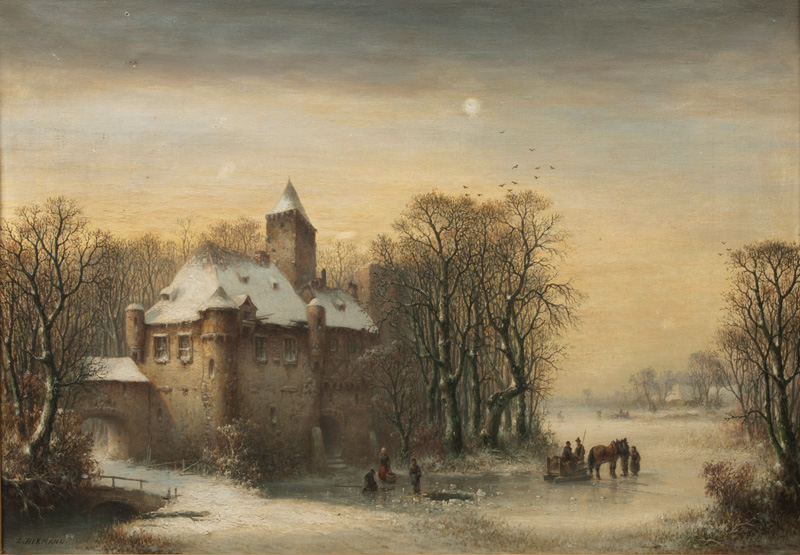 Old Castle in Pomerania in Winter