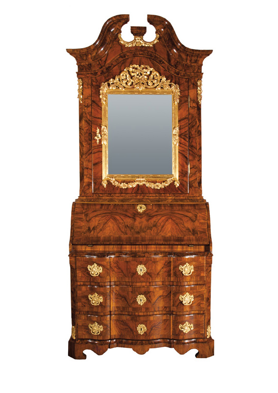 An Altonaer mirror bureau cabinet