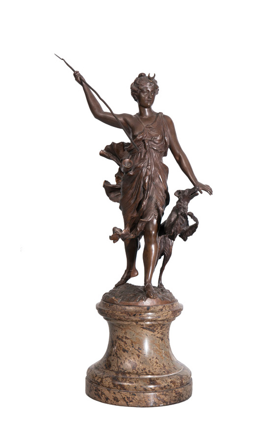 A bronze figure 'Diana'