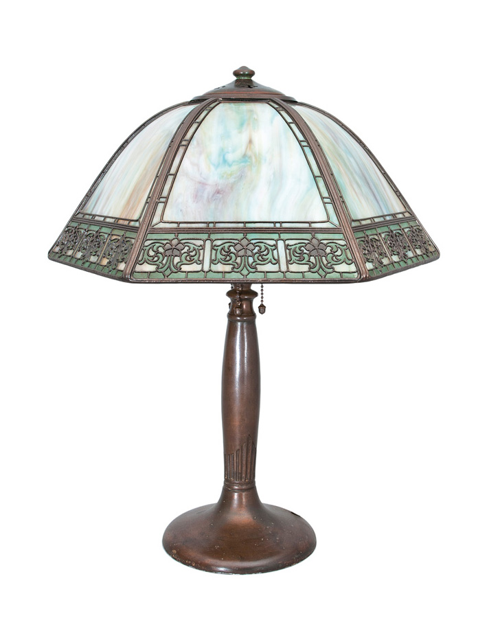 An Art Nouveau table lamp