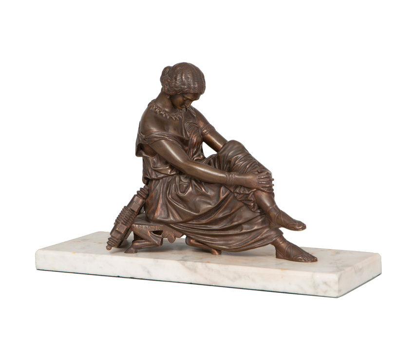 A bronze figure 'Sappho'