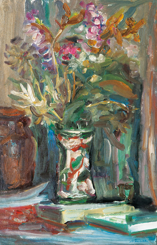 Blumen in spanischer Vase