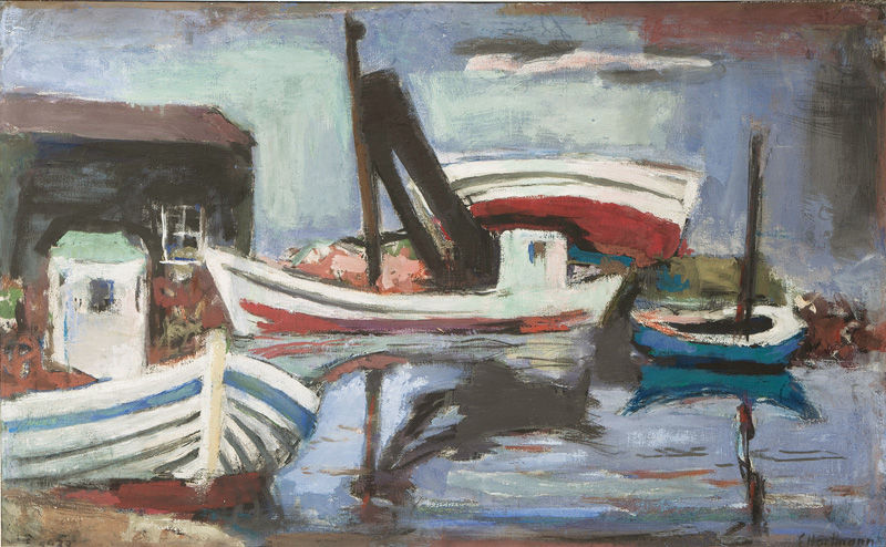 Boats in the Haven of Lemkenhafen on Fehmarn