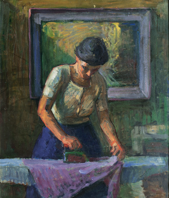 Woman ironing