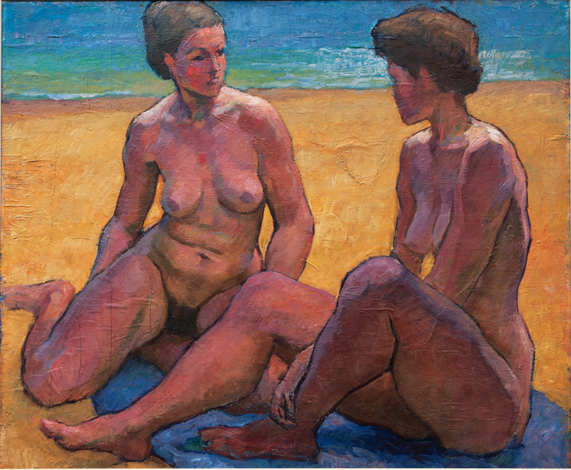 Zwei Frauen am Strand