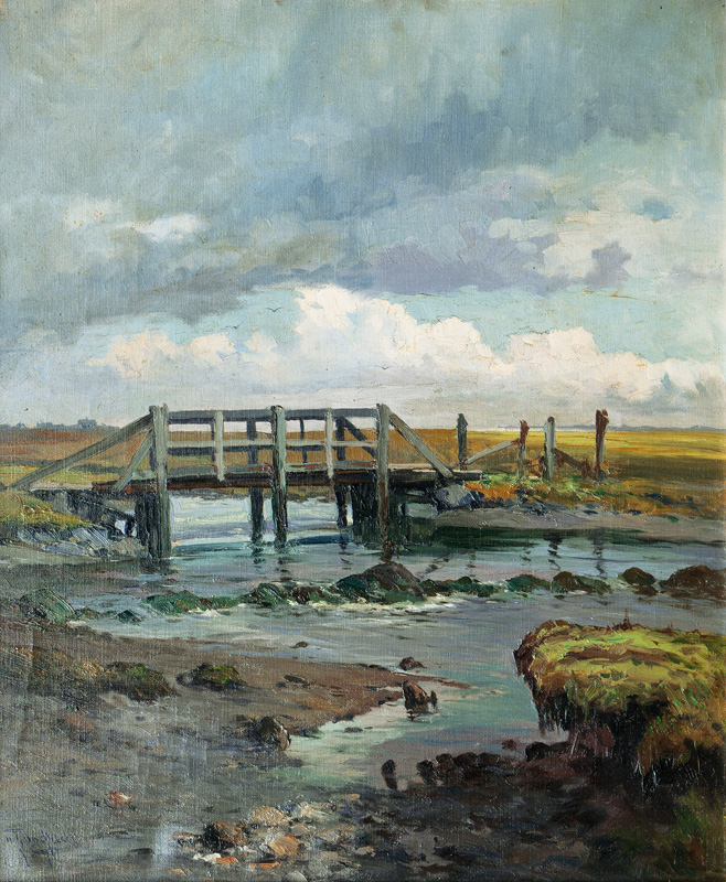 Old Footbridge in the Tideland of Sylt