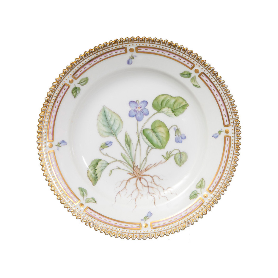A set of 6 small 'Flora Danica' plates - image 3