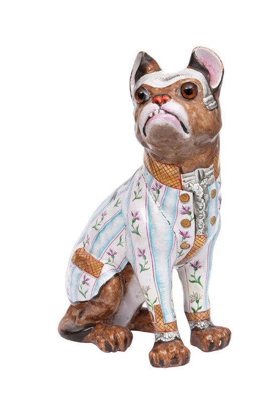 A rare faience dog 'Bully'