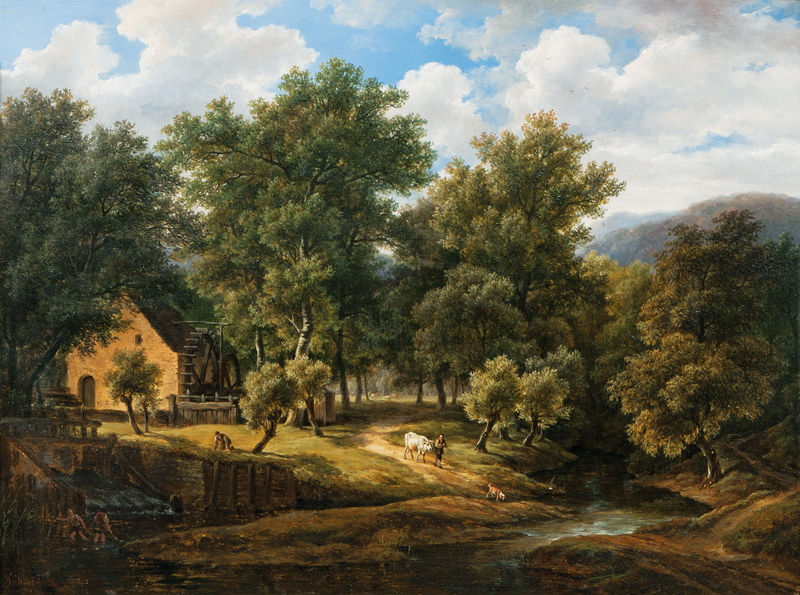 Idyllic Landscape with Watermill